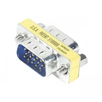 TECLINE Mini dzimuma mainītājs, 15 kontaktu HD D-Sub vīrišķais uz vīrišķo VGA (50408)