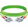 EXERTIS CONNECT OM5 SC Duplex uz SC Duplex šķiedras komutācijas kabelis, 50/125 µm, LSZH, laima zaļš, 3 m 392903