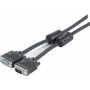 EXERTIS CONNECT SVGA monitora kabelis, 15-pin HD D-Sub tēviņš/ mātīte, 10,0 m, melns 119840