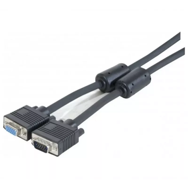 EXERTIS CONNECT SVGA monitora kabelis, 15-pin HD D-Sub tēviņš/ mātīte, 10,0 m, melns 119840