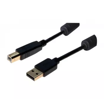 Exertis Connect USB 2.0 Type-A vītņu uz Type-B vītņu kabelis, 3m, melns 532432