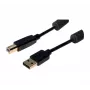 Exertis Connect USB 2.0 Type-A vītņu uz Type-B vītņu kabelis, 3m, melns 532432