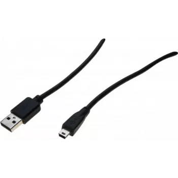 Exertis Connect USB 2.0 kabelis, USB-A vīrišķais uz Mini-USB Type B vīrišķo, 5,0 m, melns 532418