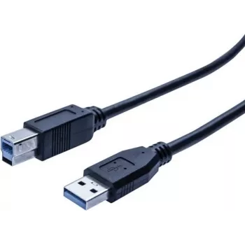 EXERTIS CONNECT USB 3.0 kabelis, USB-A vīrišķais uz USB-B vīrišķo, 1,0 m, melns, 5 Gbps 532464