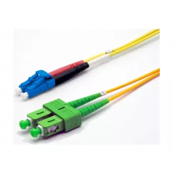 Ekivalan OS2 Duplex šķiedras savienojuma kabelis LC/SC APC, 9/125 µm, dzeltens, 3 m COZ008DALC2SJ0030A