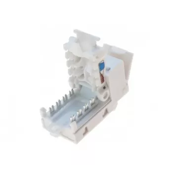 TECLINE RJ45 Keystone ligzda, Cat.6 UTP, bez instrumentiem, balta 272883