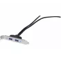 Exertis Connect USB 2.0 pagarinājuma kabelis, USB-A vīrišķais uz USB-A sievišķo, 0,25 m, melns 146697