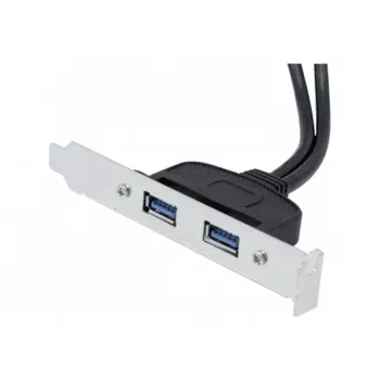 Exertis Connect USB 2.0 pagarinājuma kabelis, USB-A vīrišķais uz USB-A sievišķo, 0,25 m, melns 146697