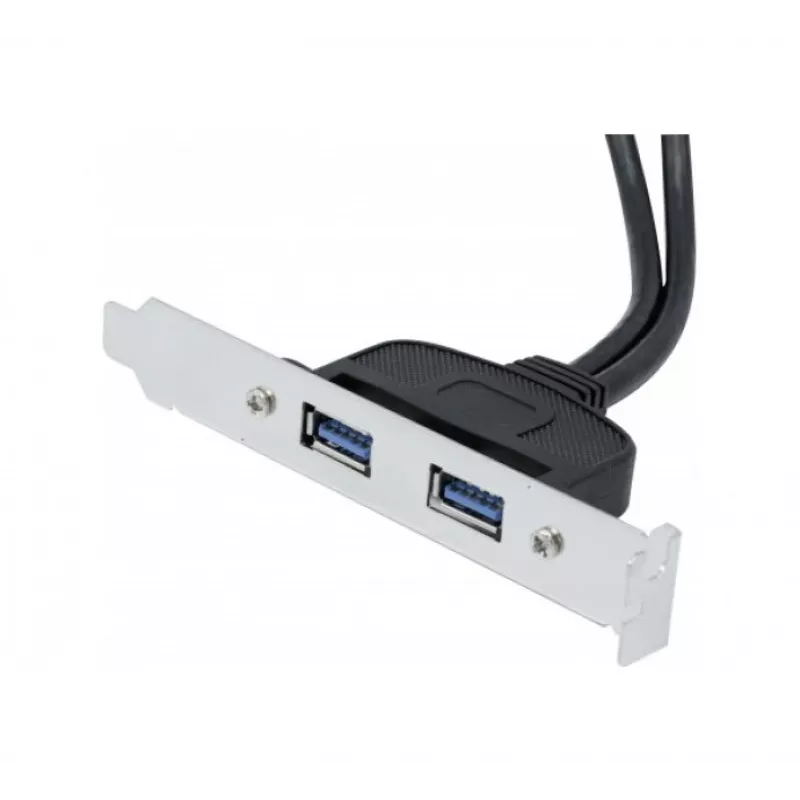 Exertis Connect USB 2.0 pagarinājuma kabelis, USB-A vīrišķais uz USB-A sievišķo, 0,25 m, melns 146697