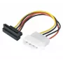 EXERTIS CONNECT SATA barošanas adaptera kabelis, Molex uz SATA 4-Pin leņķveida, Molex uz SATA female leņķveida, 15 cm 147553