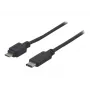 EXERTIS CONNECT USB 2.0 kabelis, USB Type-C uz Micro-B, melns, 1,0 m 150301
