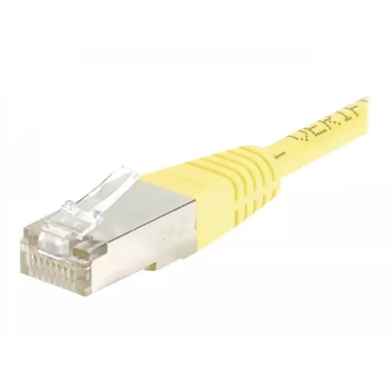 EXERTIS CONNECT Cat.6 F/UTP tīkla kabelis, dzeltens, 10 m, ar slaidu lieces aizsardzību 245560