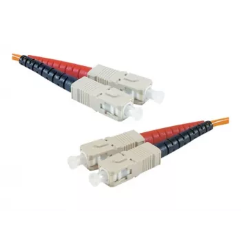 EXERTIS CONNECT OM2 SC Duplex šķiedras komutācijas kabelis, 50/125 µm, LSZH, oranžs, 5 m 392694