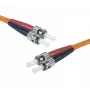 Exertis Connect ST/UPC daudzmodu šķiedras savienojuma kabelis, duplex OM2, 5m, LSZH oranžs 392714