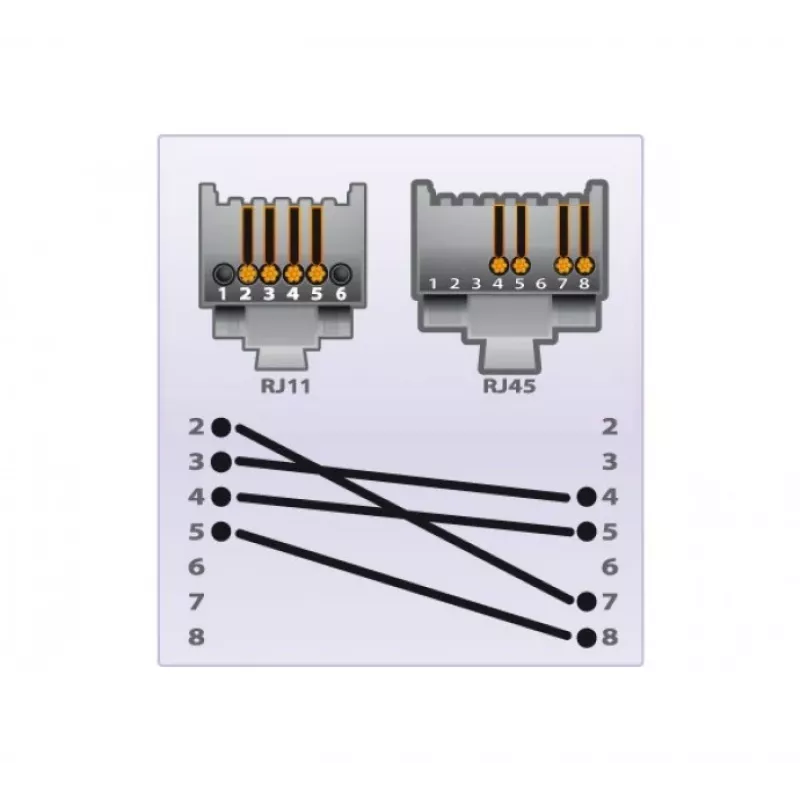 EXERTIS CONNECT telefona kabelis RJ11 male uz RJ45 male melns 10 m EXC285011
