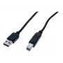 EXERTIS CONNECT USB 2.0 High Speed kabelis, USB Type-A male uz USB Type-B male, melns, 5,0 m (352451)