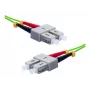 EXERTIS CONNECT OM5 SC Duplex uz SC Duplex optiskais komutācijas kabelis, 50/125 µm, UPC, laima zaļš, 2 m 392902