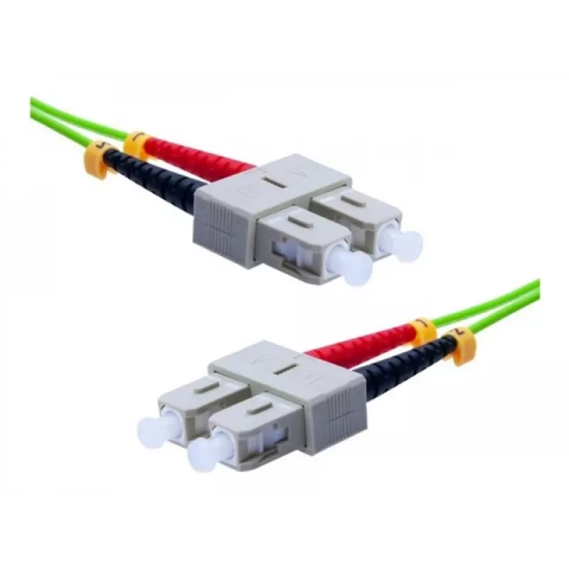 EXERTIS CONNECT OM5 SC Duplex uz SC Duplex optiskais komutācijas kabelis, 50/125 µm, UPC, laima zaļš, 2 m 392902