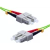 EXERTIS CONNECT OM5 SC Duplex uz SC Duplex optiskās šķiedras komutācijas kabelis, 50/125 µm, LSZH, laima zaļš, 10 m 392906