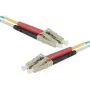 EXERTIS CONNECT HD OM3 LC Duplex šķiedras komutācijas kabelis, 50/125 µm, akvas krāsas, 0,5 m 392720