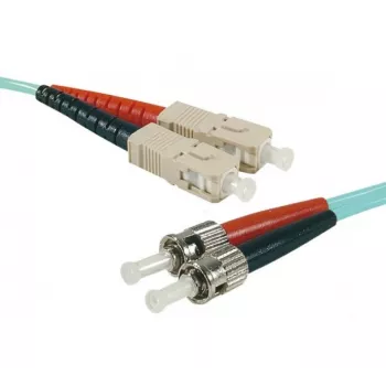 Exertis Connect HD OM3 optiskās šķiedras komutācijas kabelis, 50/125 µm, 2x ST uz SC Duplex, akvas krāsas, 15 m 392767