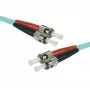 Exertis Connect 392774 optiskais šķiedras kabelis, 5 m, ST uz ST, OM3, akvas krāsas