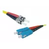 Exertis Connect ST/UPC uz SC/UPC vienmoda duplexais OS2 optiskais komutācijas kabelis, 3m, dzeltens 392883