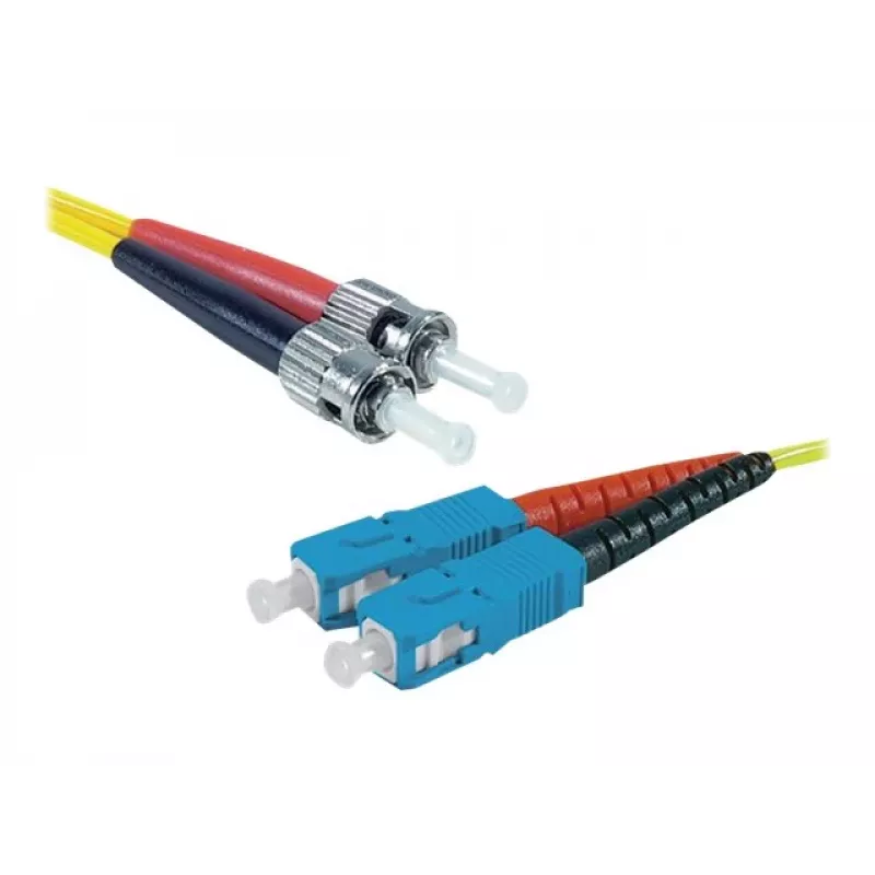 Exertis Connect ST/UPC uz SC/UPC vienmoda duplexais OS2 optiskais komutācijas kabelis, 3m, dzeltens 392883