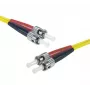 EXERTIS CONNECT optiskās šķiedras komutācijas kabelis Eco, OS2 vienmoda, Duplex ST/UPC uz ST/UPC, dzeltens, 1,0 m 392891