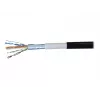 EXERTIS CONNECT Cat6 F/UTP ūdensizturīgs āra tīkla kabelis, 2m, melns 845040