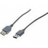 EXERTIS CONNECT USB 2.0 pagarinājuma kabelis, USB-A tēviņš uz USB-A mātīte, pelēks, 5,0 m, High Speed 532405