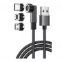Exertis Connect USB 3-in-1 uzlādes kabelis ar USB-C, Micro-B, Lightning (640297)