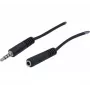 EXERTIS CONNECT 3,5 mm stereo audio pagarinājuma kabelis, tēviņš uz mātīti, 2 m, melns 721133