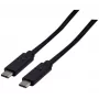 EXERTIS CONNECT USB 3.2 Gen 2x2 kabelis 20 Gbps / 240W USB-C uz USB-C, melns, 1,0 m (532649)