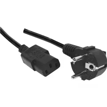 Exertis Connect strāvas kabelis, leņķa Schuko kontaktdakša uz IEC C13 ligzdu, bez halogēniem, melns, 1,8 m (807950)