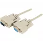 EXERTIS CONNECT D-Sub 9 kontaktu seriālais pagarinātāja kabelis, vīrišķais uz sievišķo, 10 m, melns 580261