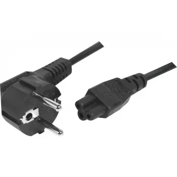 Exertis Connect leņķa Schuko uz IEC C5 barošanas kabelis, melns, 1,0 m 808359