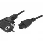 Exertis Connect leņķa Schuko uz IEC C5 barošanas kabelis, melns, 1,0 m 808359