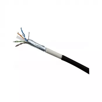EXERTIS CONNECT Cat.6 F/UTP ūdensnecaurlaidīgs āra komutācijas kabelis, 15 m, melns 845045