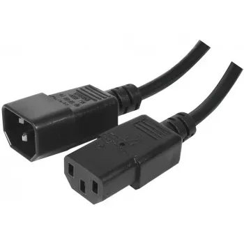 Exertis Connect IEC barošanas kabelis C14 uz C13, bez halogēniem, melns, 1,8 m 807952