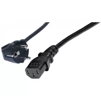 Exertis Connect leņķa Schuko uz IEC C13 barošanas kabelis, 1 m, melns 808008