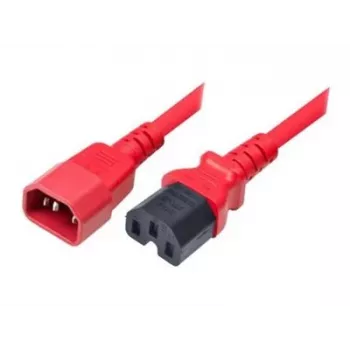 Exertis Connect IEC C14 uz C15 strāvas kabelis, sarkans, 1,8 m 808364