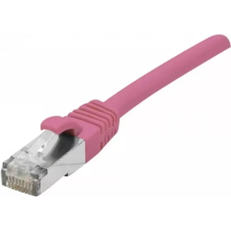 EXERTIS CONNECT Cat 6 F/UTP tīkla kabelis, PoE, LSZH, rozā, 5 m, RJ45, Snagless 854436