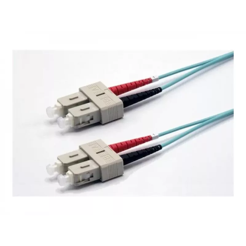 Ekivalan OM3 Duplex šķiedras komutācijas kabelis SC/SC, 50/125 µm, akvas krāsas, 2,0 m COZOM3DCDC2SA0020A