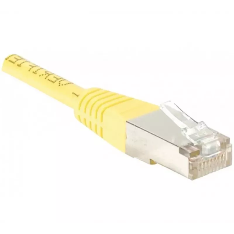 Exertis Connect 853353 Cat.6 F/UTP savienojuma kabelis, 50 m, dzeltens, ar slim bend protection