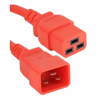Exertis Connect 2m sarkans IEC C20 uz C19 strāvas pagarinājuma kabelis 16A 250V 640056