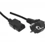 Exertis Connect 3m leņķa Schuko uz C13 barošanas kabelis, bez halogēniem, melns 807951