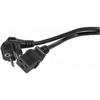 EXERTIS CONNECT 16 A leņķiska Schuko uz taisnu C19 barošanas kabelis, 3 m, melns 808018