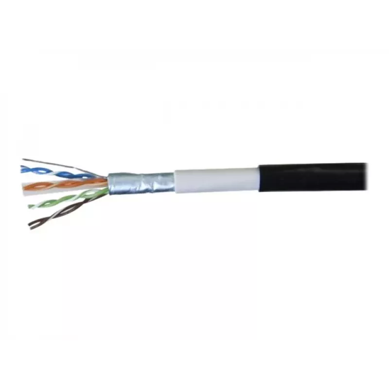 EXERTIS CONNECT āra tīkla kabelis F/UTP CAT.6 ūdensizturīgs melns 10m 845044