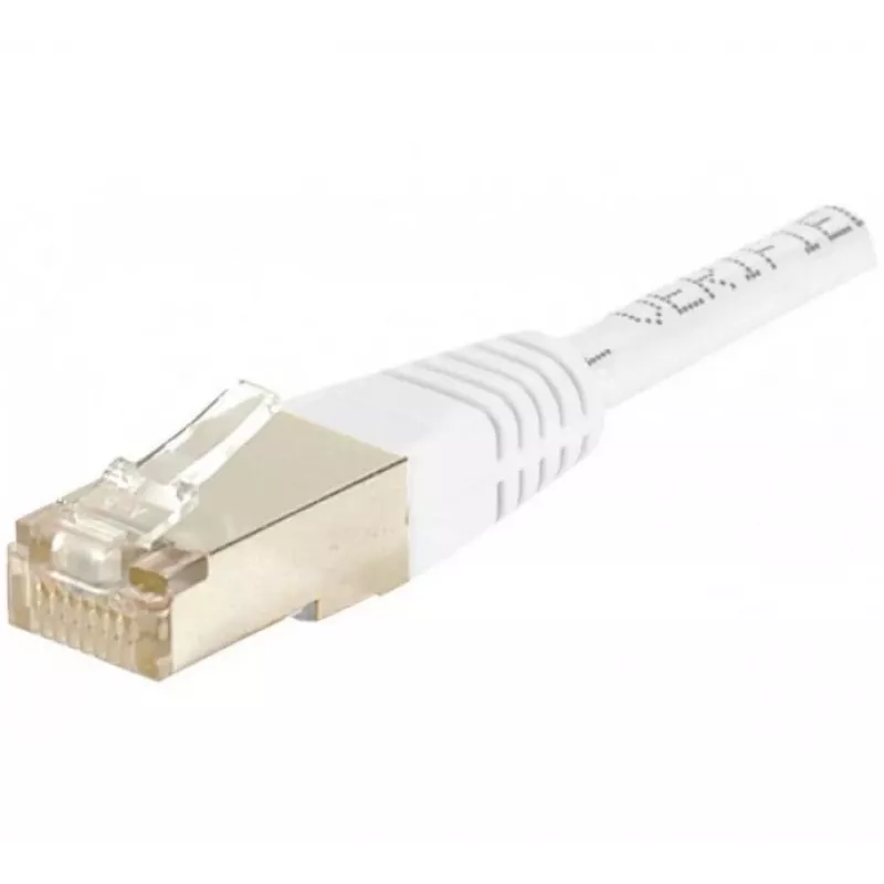 Exertis Connect 853811 Cat.6 F/UTP savienojuma kabelis, 1 m, balts, ar slaidu lieces aizsardzību